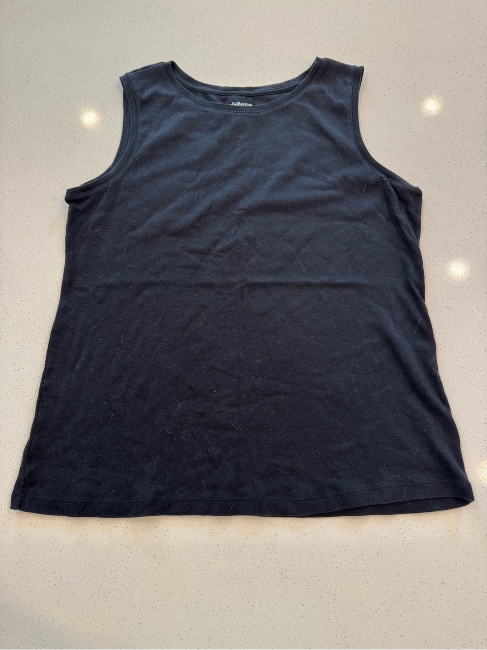 Croft & Barrow Womens Classic Tank Top Black Size Large 100% Cotton Basic Solid